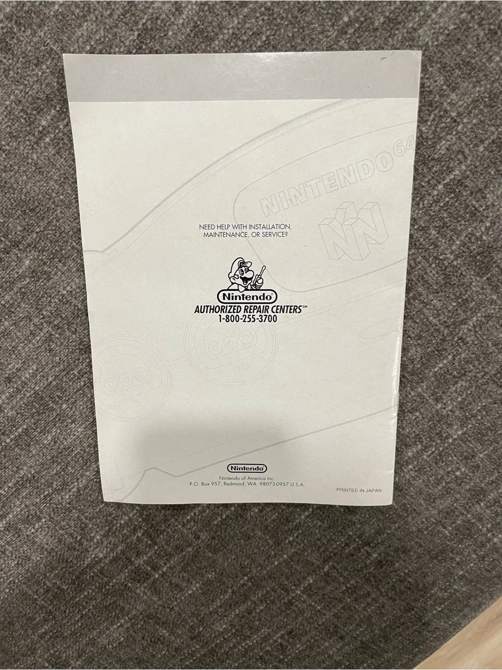 Nintendo 64 Instruction Booklet